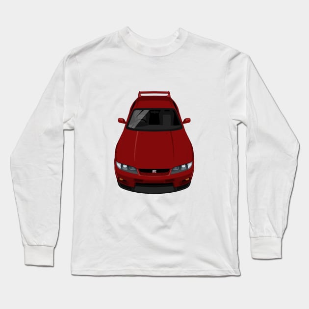 Skyline GTR V Spec R33 - Dark Red Long Sleeve T-Shirt by jdmart